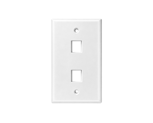American-Style Dual-Port Flat Network Faceplate