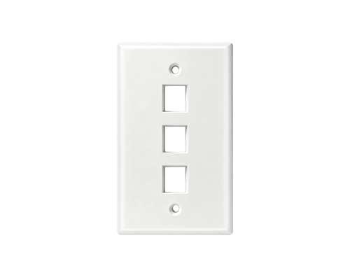 American-Style Three-Port Flat Network Faceplate