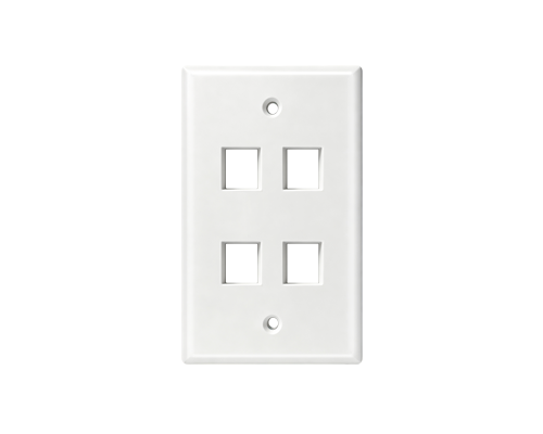 American-Style Four-Port Flat Network Faceplate