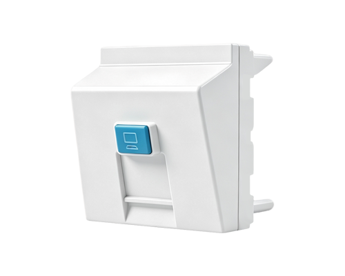 45×45mm Single-Port Angled Modular Data Insert