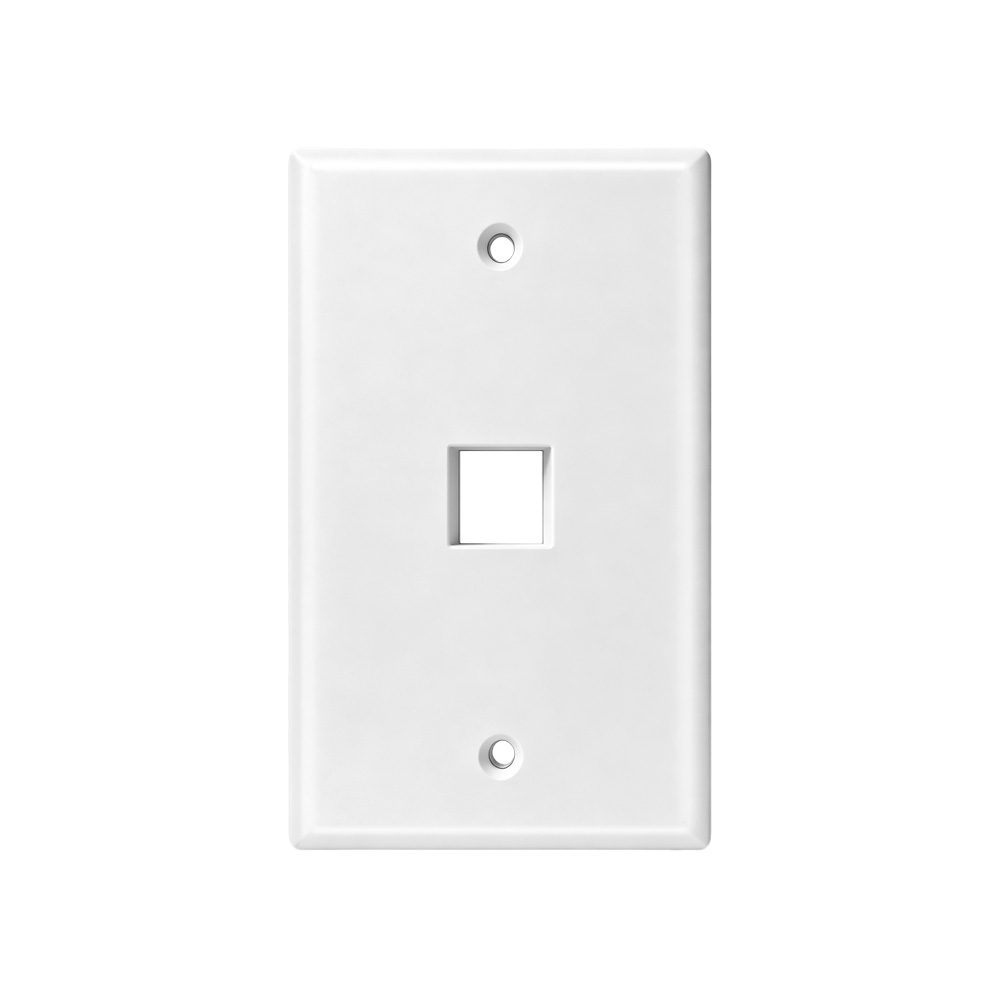 American-Style Single-Port Flat Network Faceplate