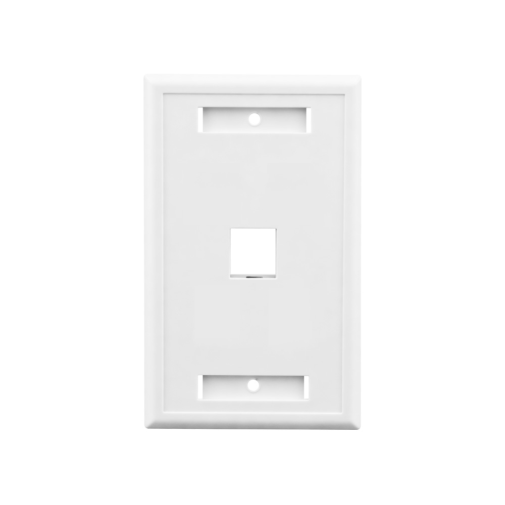 American-Style Single-Port Raised-Frame Network Faceplate