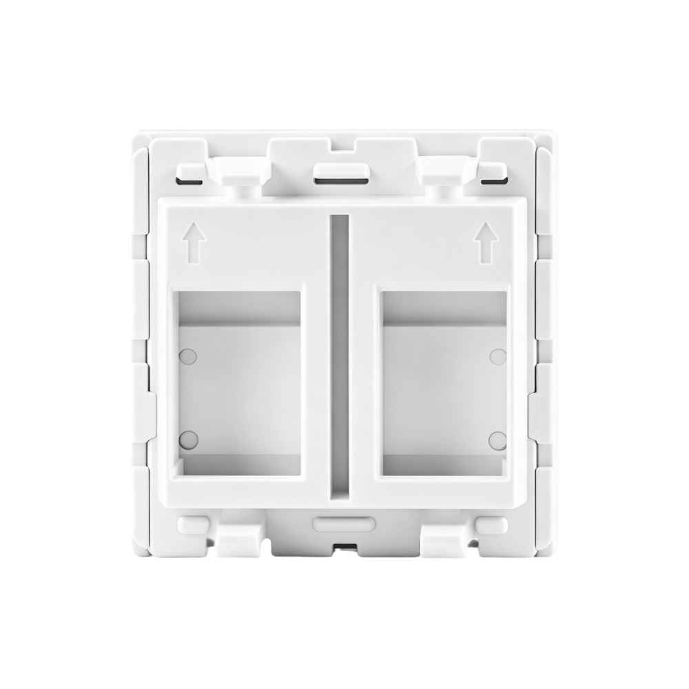 45×45mm Dual-Port Modular Insert with Label Field