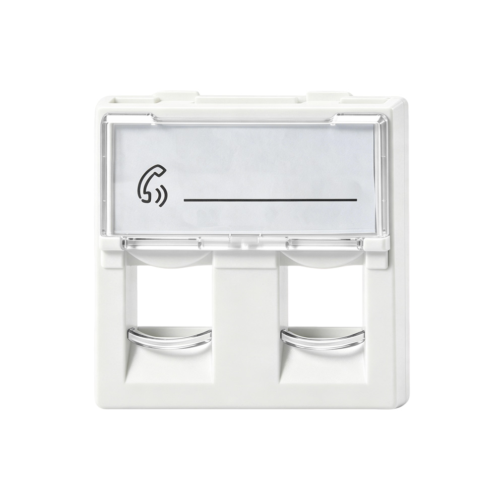 45×45 mm Dual-Port Shuttered Data Insert with Label Cover