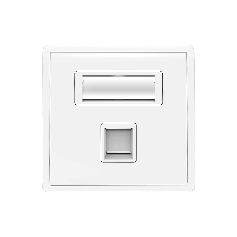 Dust-Proof 86 Type Single Port Wall Faceplate