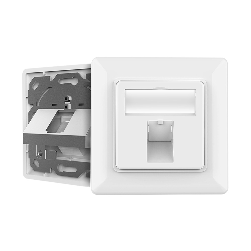 Dust-Proof 80 Type Single Port Modular Network Faceplate