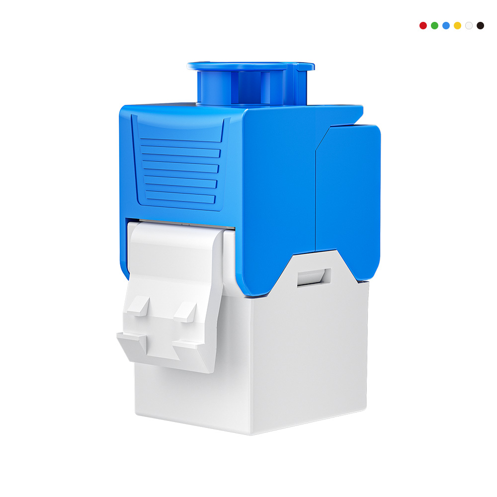 Two-Tone Wear-Resistant Toolless UTP RJ45 Keystone Jack