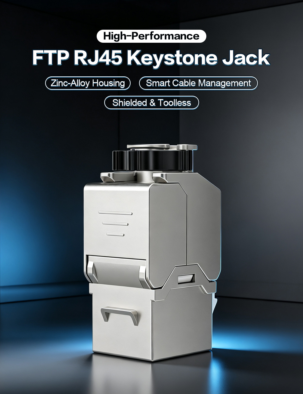 Shielded Toolless RJ45 Keystone Jack