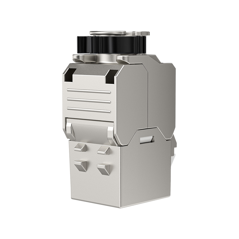 Space-Saving Shielded Toolless RJ45 Keystone Jack