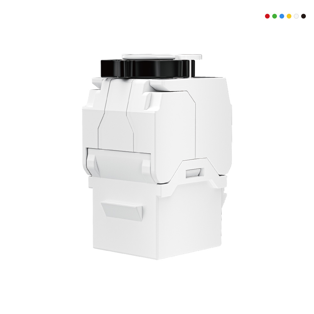 Custom-Colour Ultra-Short Toolless UTP RJ45 Keystone Jack