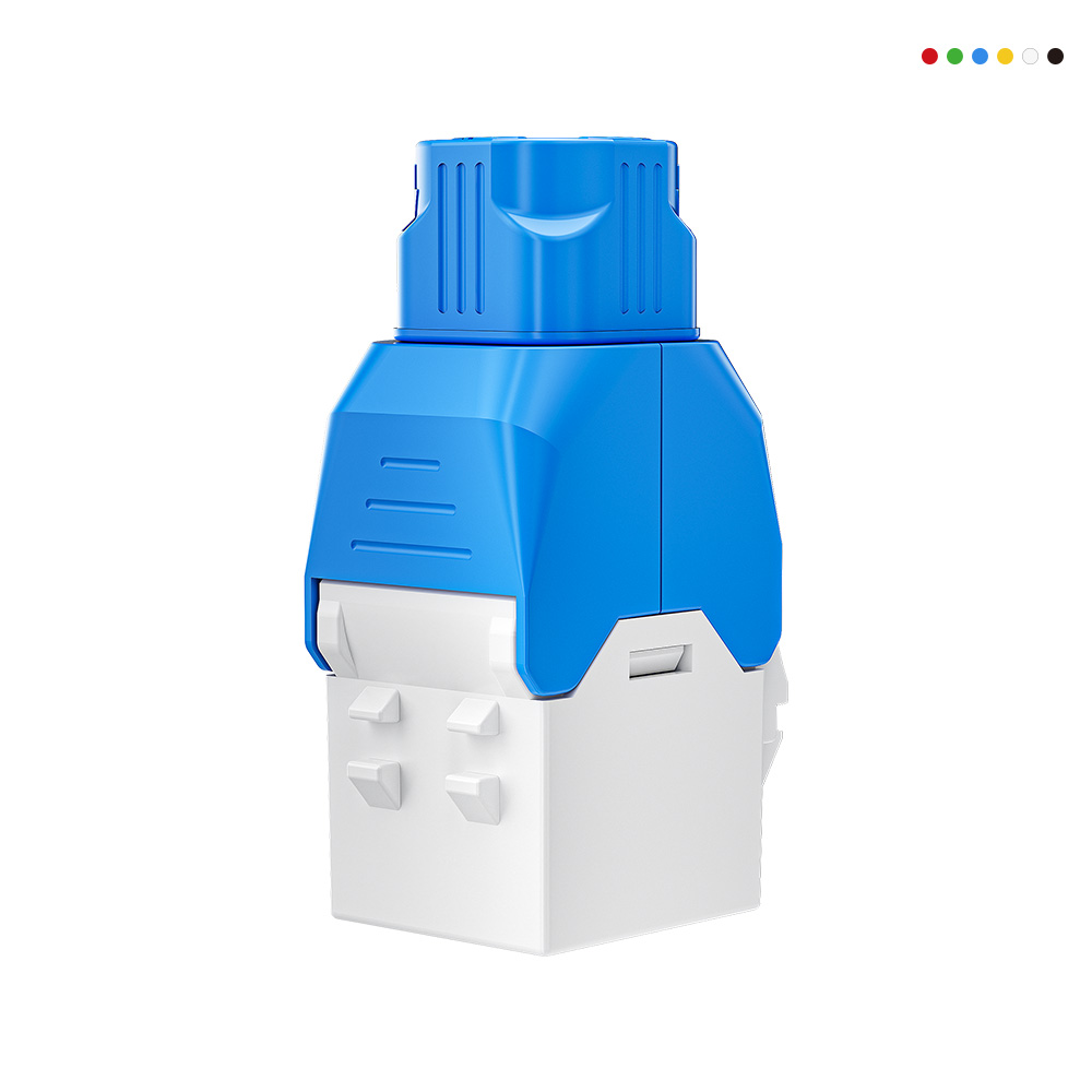 Cable-Tie-Free Custom-Colour Toolless UTP RJ45 Keystone Jack