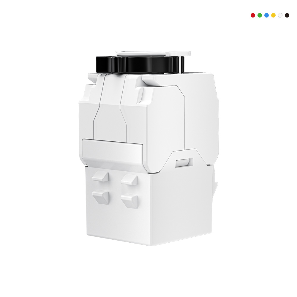 Dual-Panel Ultra-Short Toolless UTP RJ45 Keystone Jack