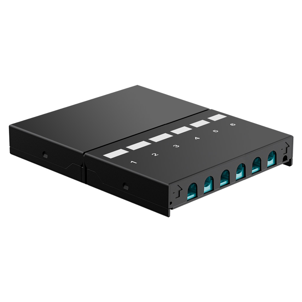 Compact 0.5U 6 Port Blank Patch Panel
