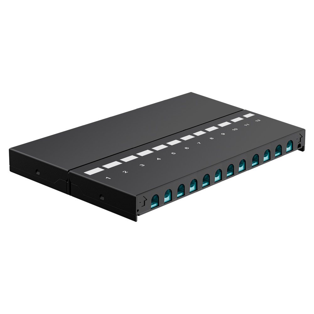 High-Capacity 0.5U 12 Port Blank Patch Panel