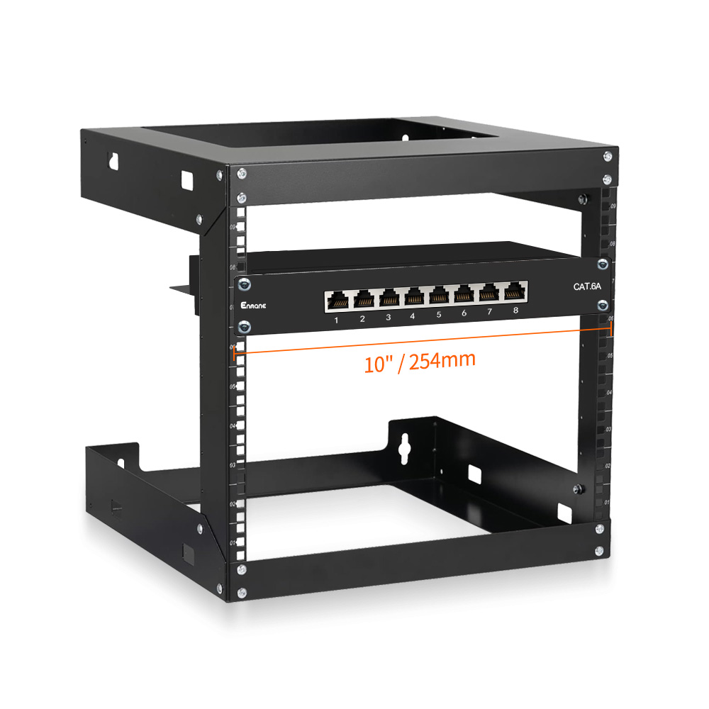 1U 8 Port Cat.6A Shielded Patch Panel for 10-Inch Racks