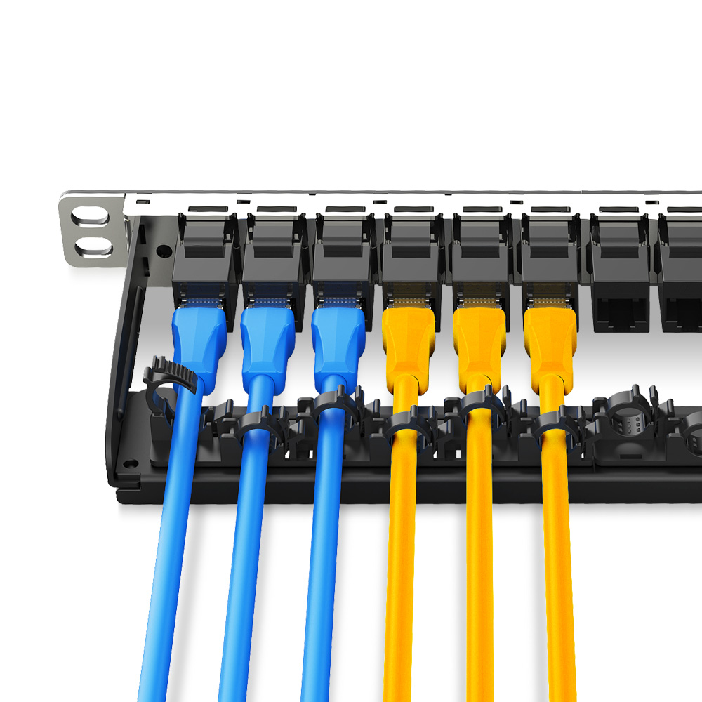 0.5U 24 Port Blank Patch Panel with Removable Rear Bracket