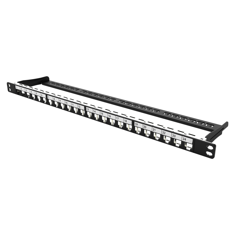 Fixed Frame 0.5U 24 Port Blank Patch Panel