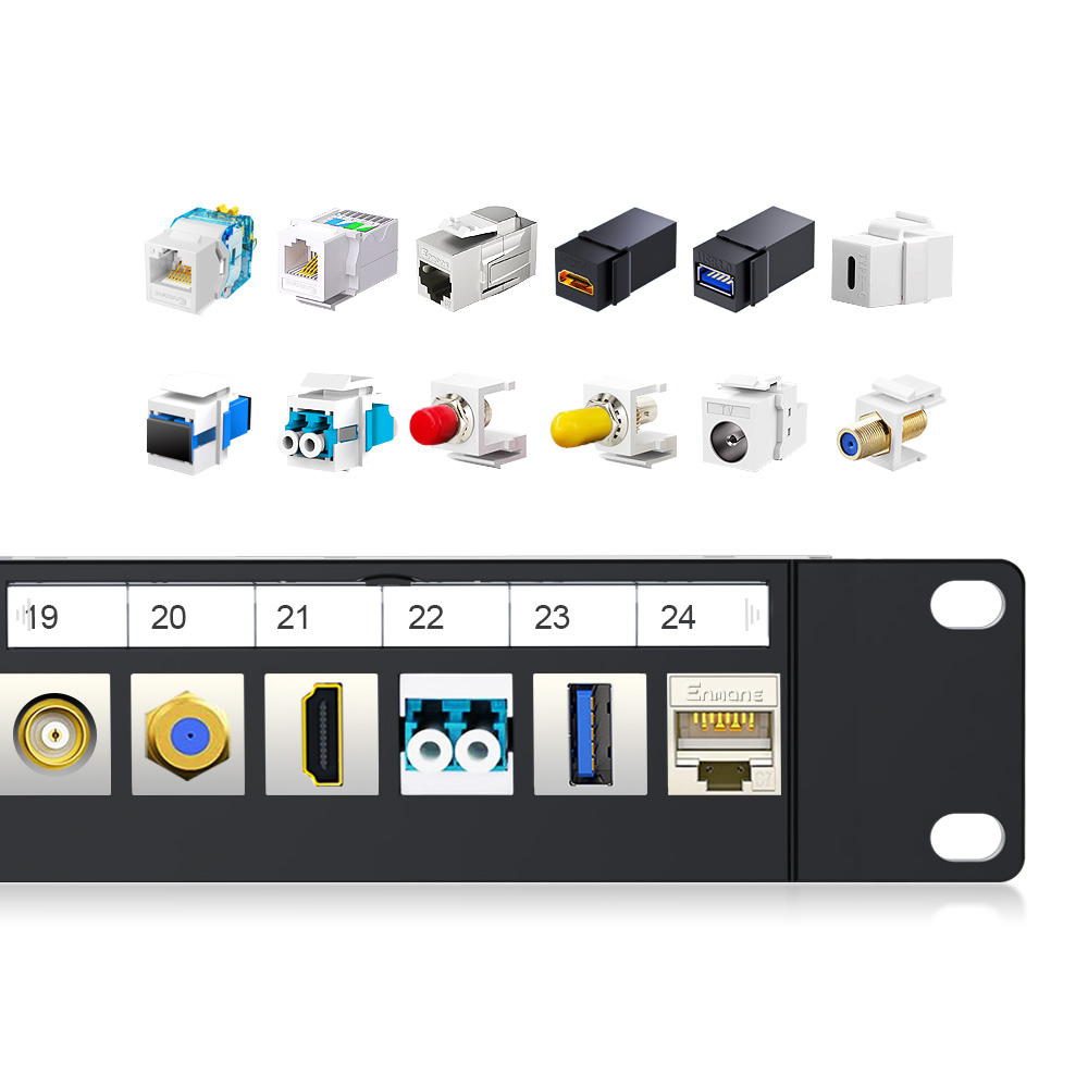 1U 24 Port FTP Blank Patch Panel for 19-Inch Cabinets