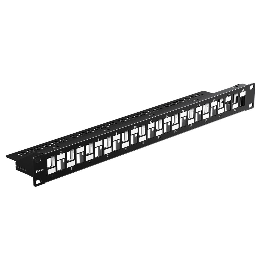 1U 24 Port FTP Blank Patch Panel with Modular Support
