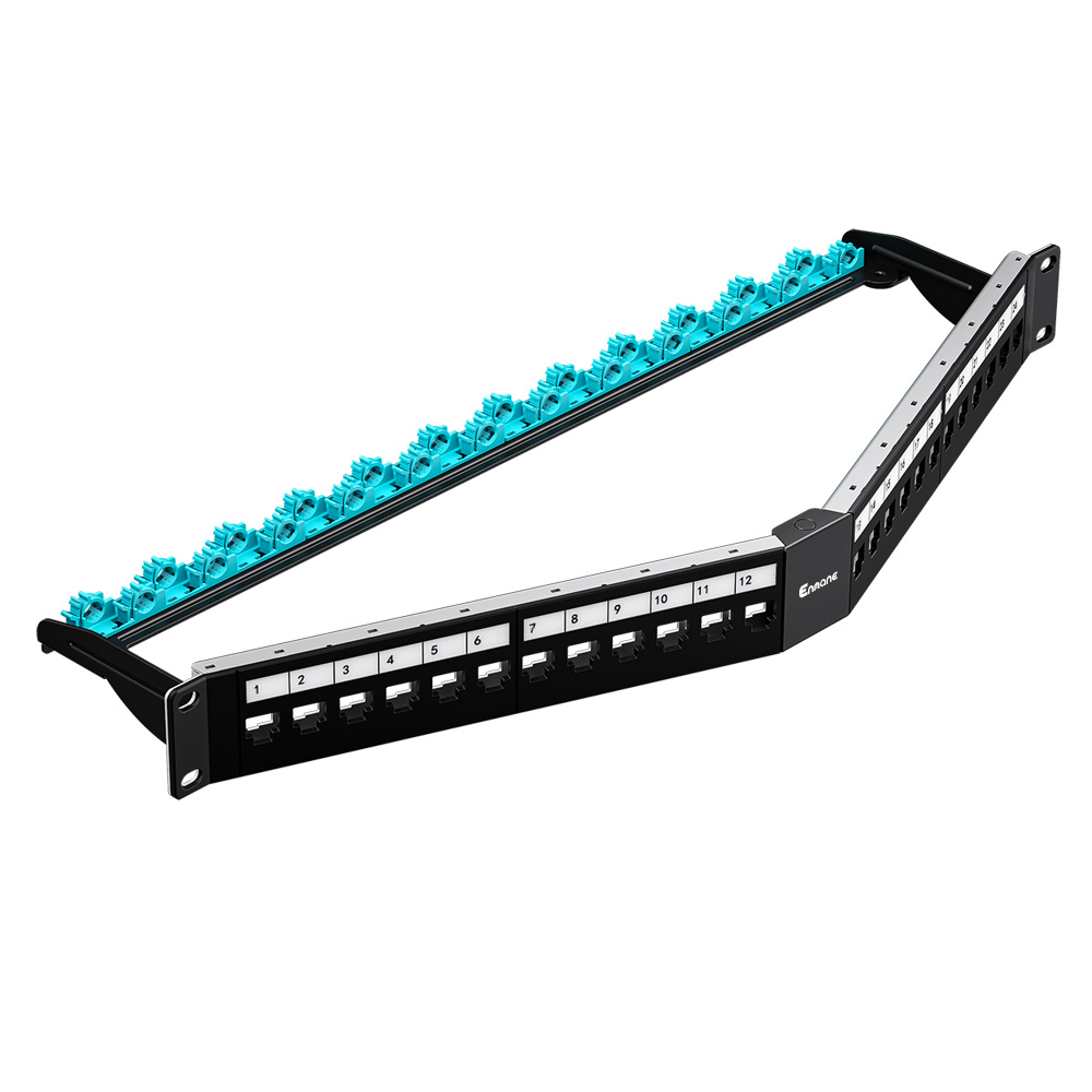 1U 24 Port Bent-type FTP Blank Patch Panel