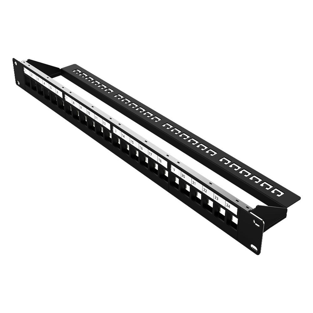 1U 24 Port FTP Blank Patch Panel