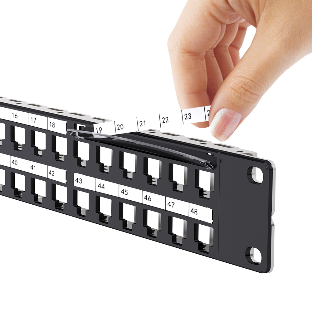 1U 48 Port FTP Blank Patch Panel for 19-Inch Racks