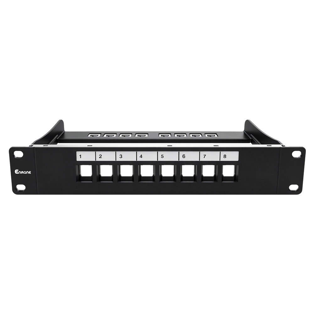 1U 8 Port FTP Blank Patch Panel for 10-Inch Racks