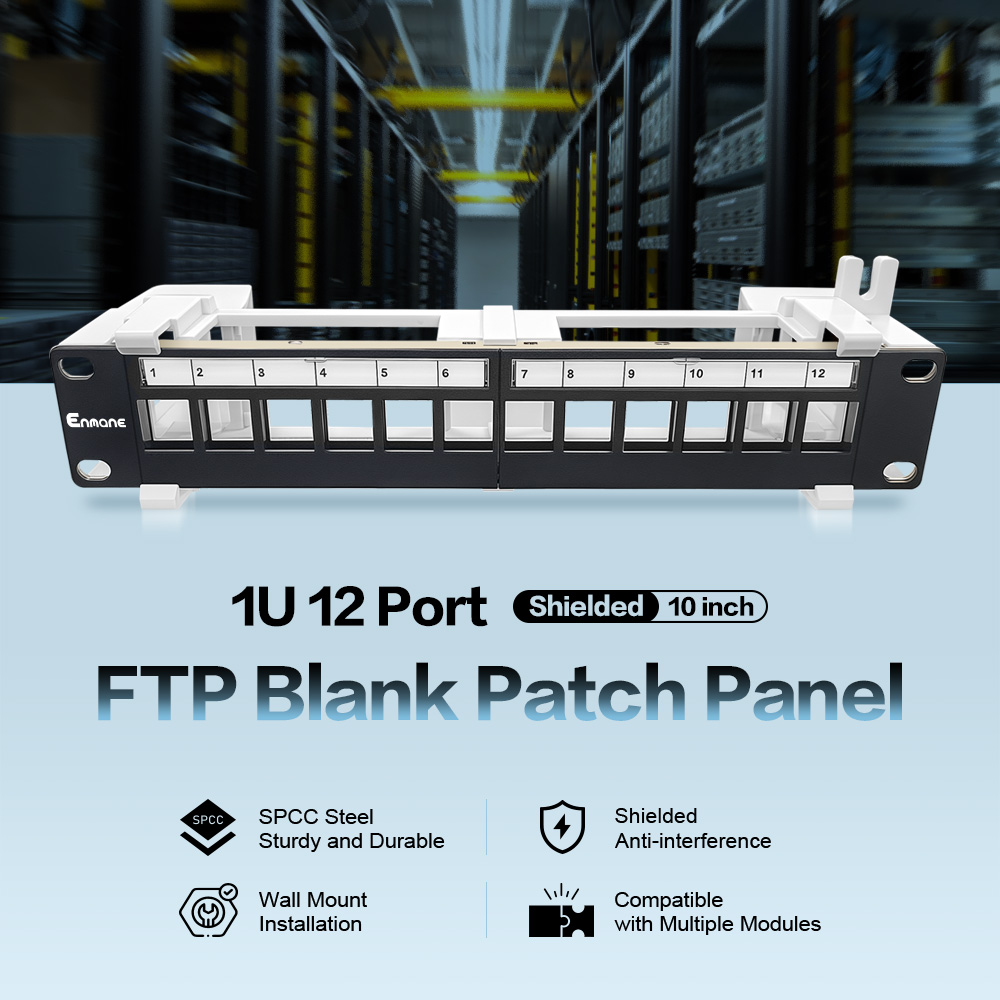 1U 12 Port-FTP Blank Patch Panel