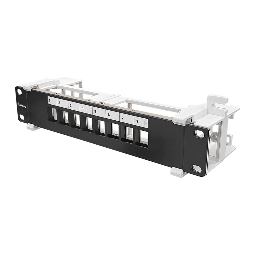 1U 8 Port FTP Blank Patch Panel