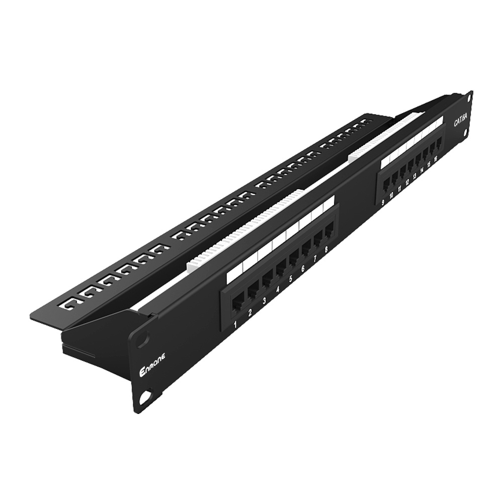 1U 16 Port Cat.6A UTP Patch Panel