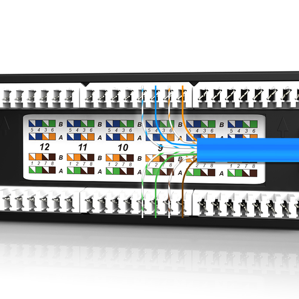1U 24 Port Cat.6A UTP Patch Panel
