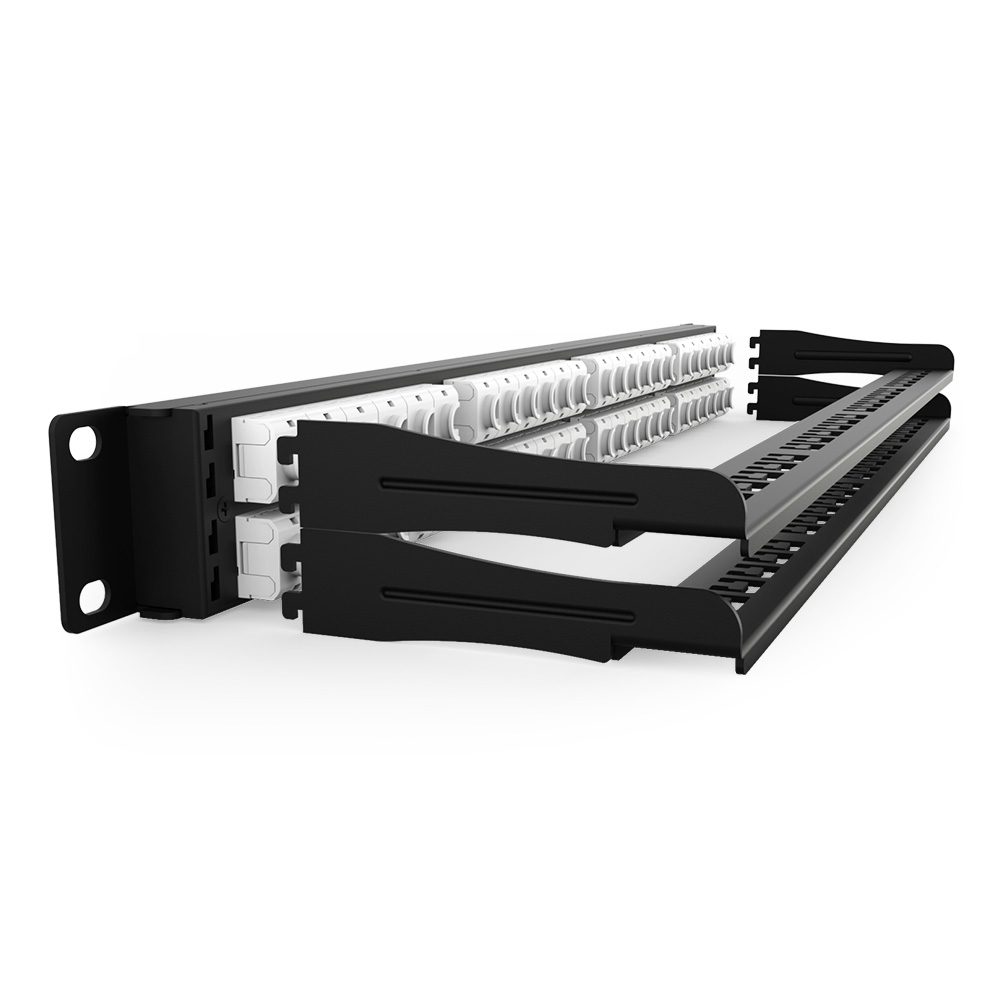 1U 48 Port Dust-proof Cat.6A UTP Patch Panel