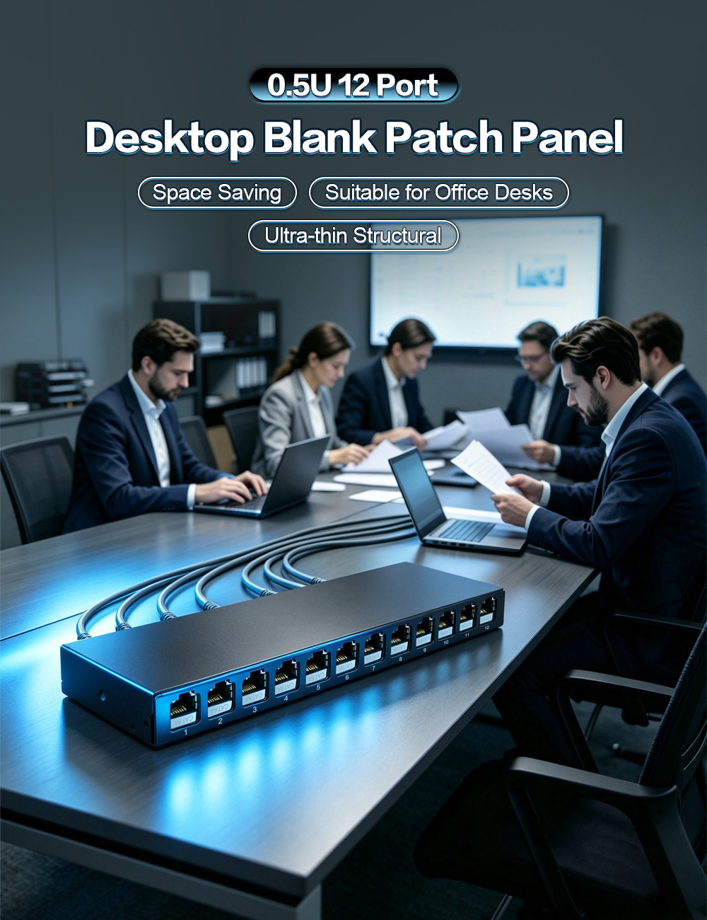 0.5U 12 Port-Blank Patch Panel