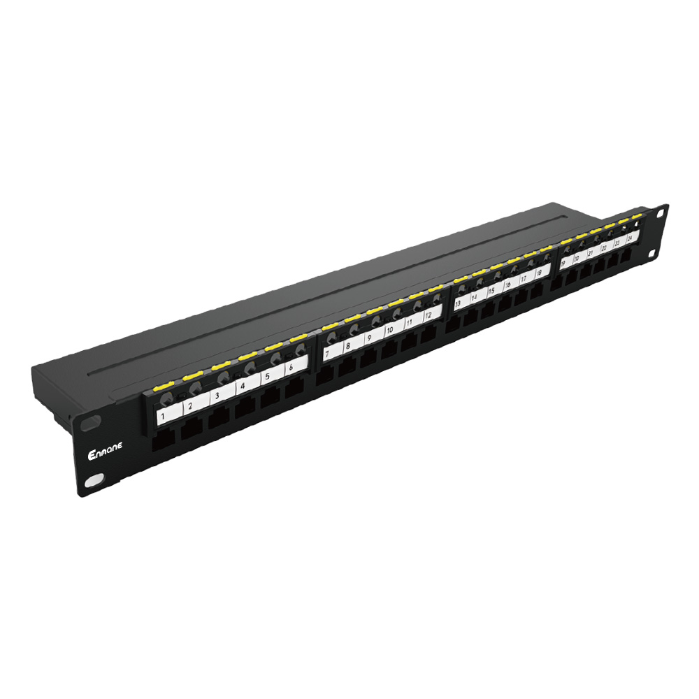 1U 24 Port Integrated Blank Patch Panel with Mounting Box