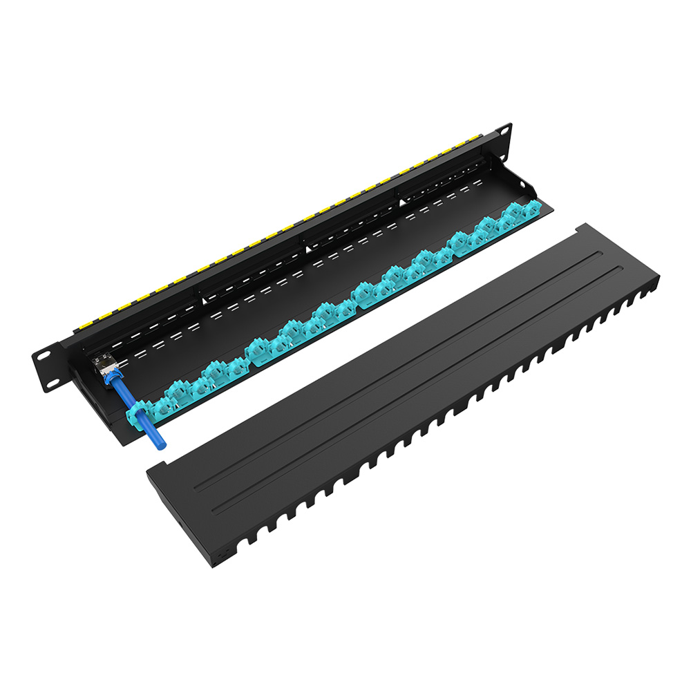 1U 24 Port Integrated Blank Patch Panel with Mounting Box