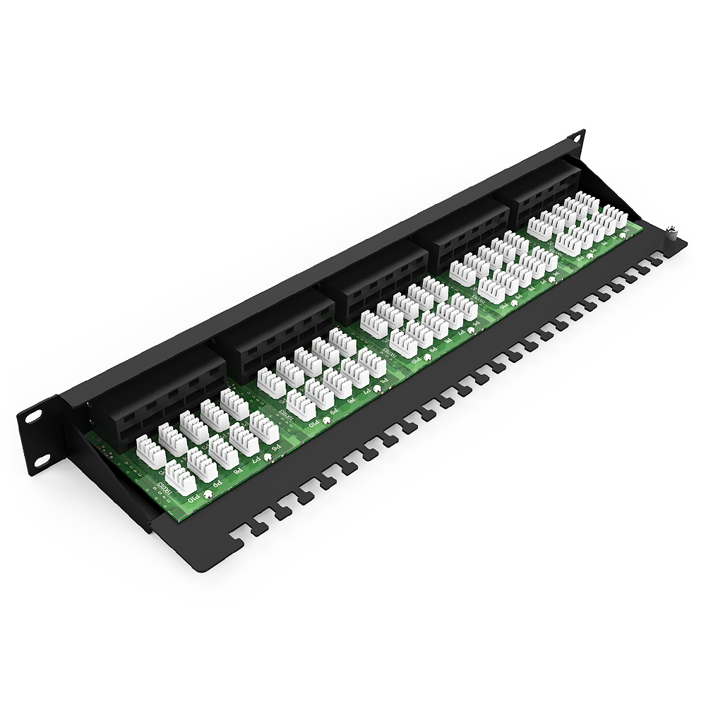 1U 50 Port Telephone Patch Panel