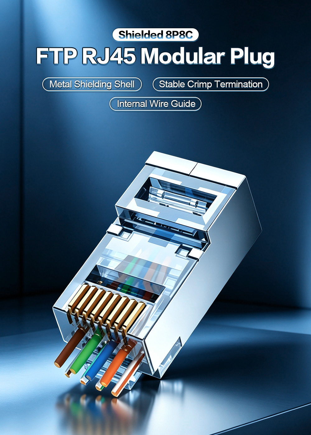 Shielded 8P8C FTP RJ45 Modular Plug