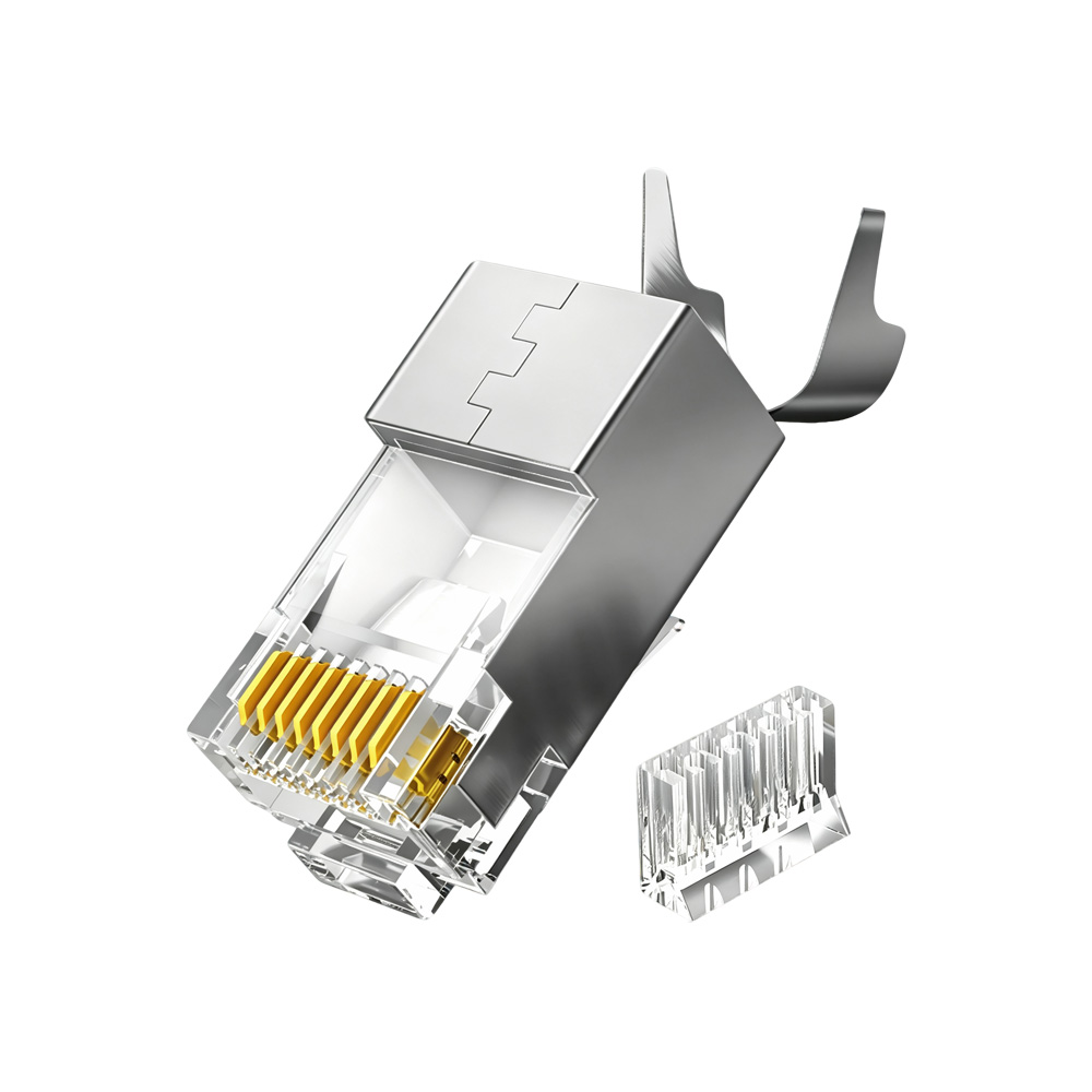 Shielded 8P8C FTP RJ45 Modular Plug with Cable Clamp