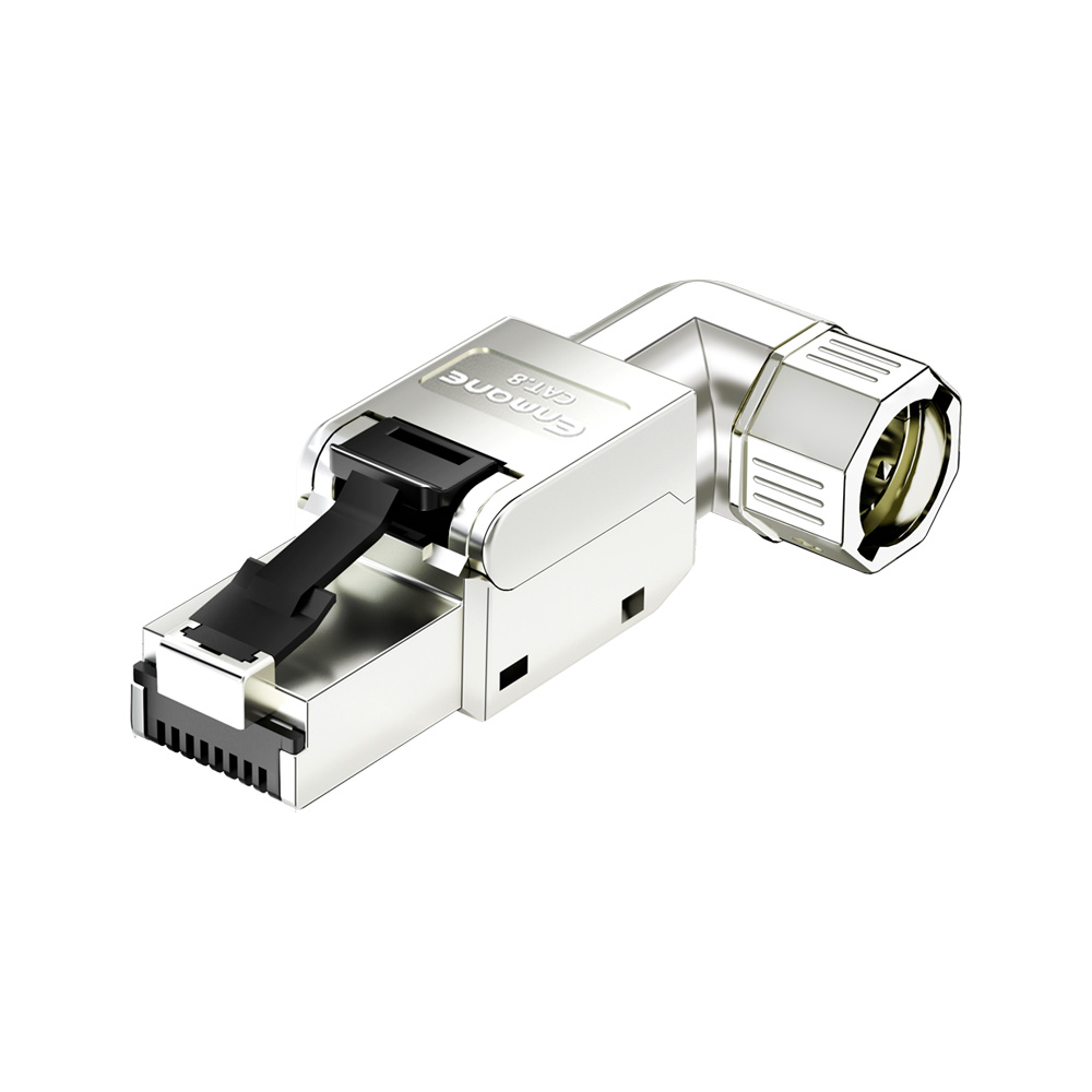 90° Elbow Toolless Shielded FTP RJ45 Modular Plug