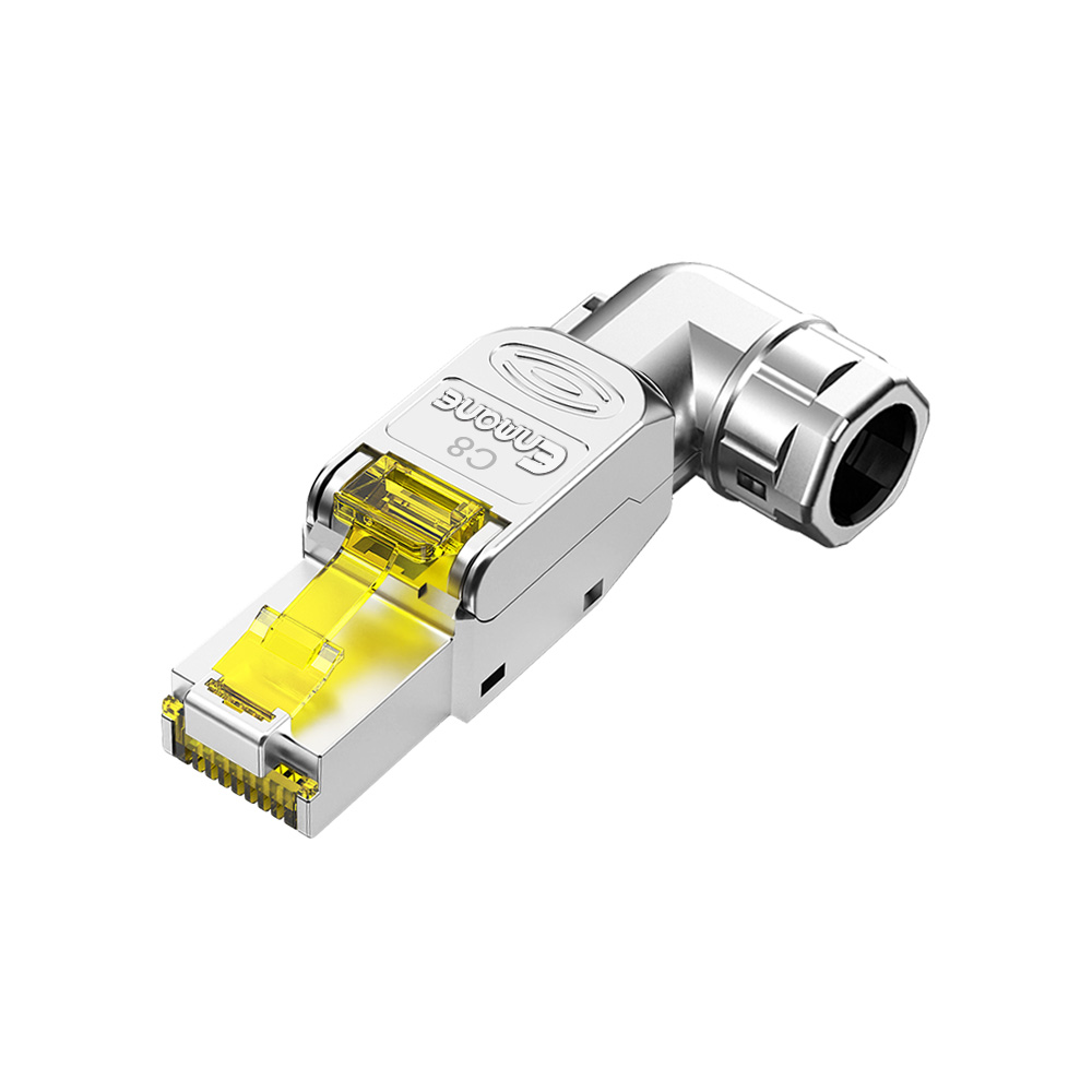Adjustable 90° Toolless Shielded FTP RJ45 Modular Plug