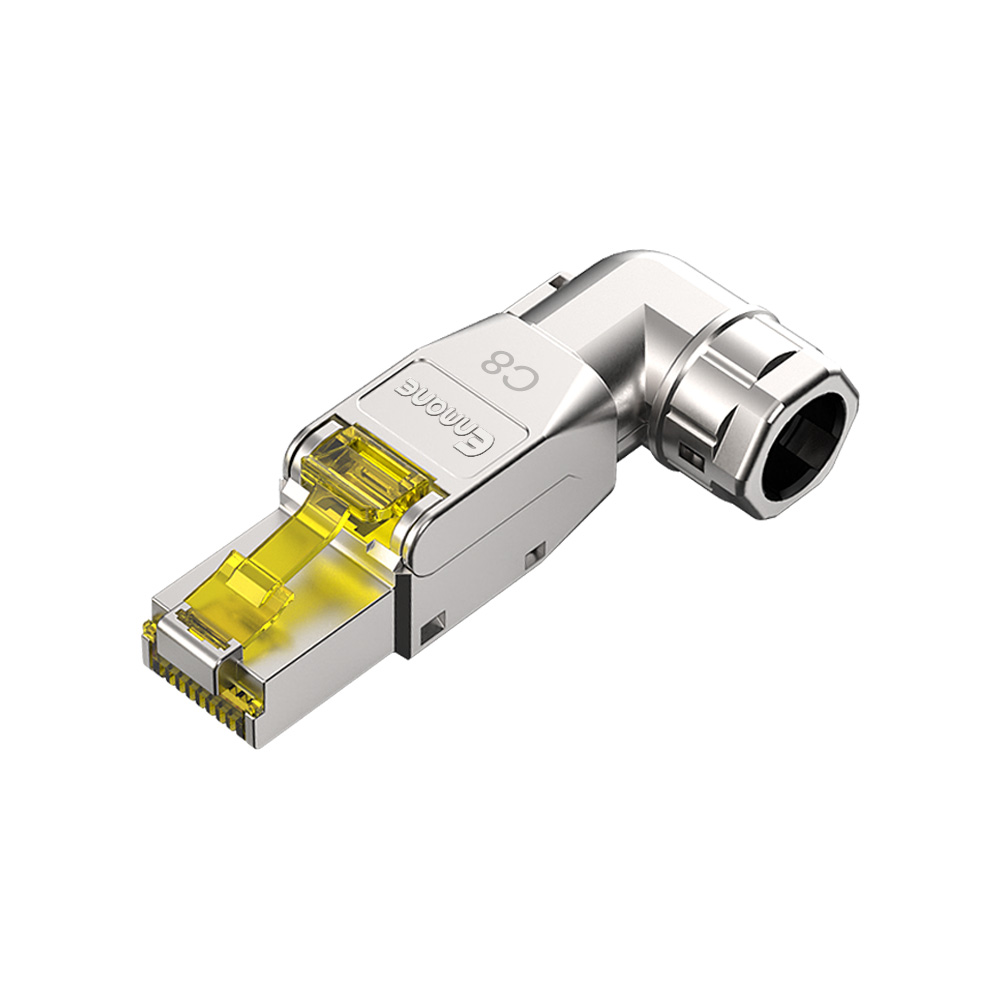 Adjustable 90° Toolless Shielded FTP RJ45 Modular Plug