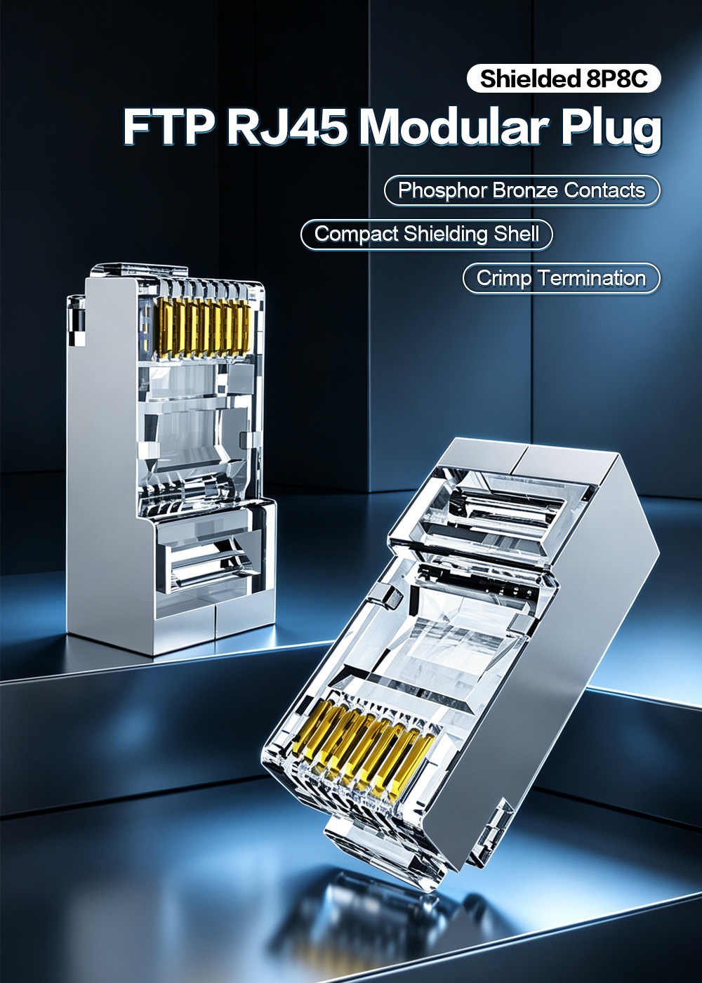 Shielded 8P8C FTP RJ45 Modular Plug