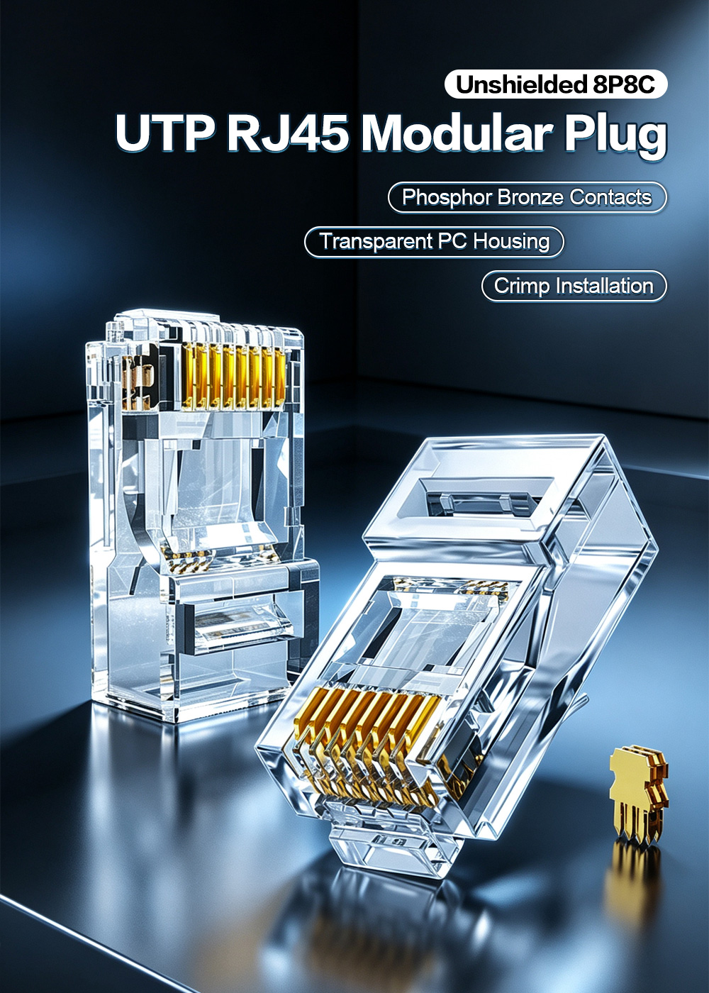 Unshielded 8P8C UTP RJ45 Modular Plug